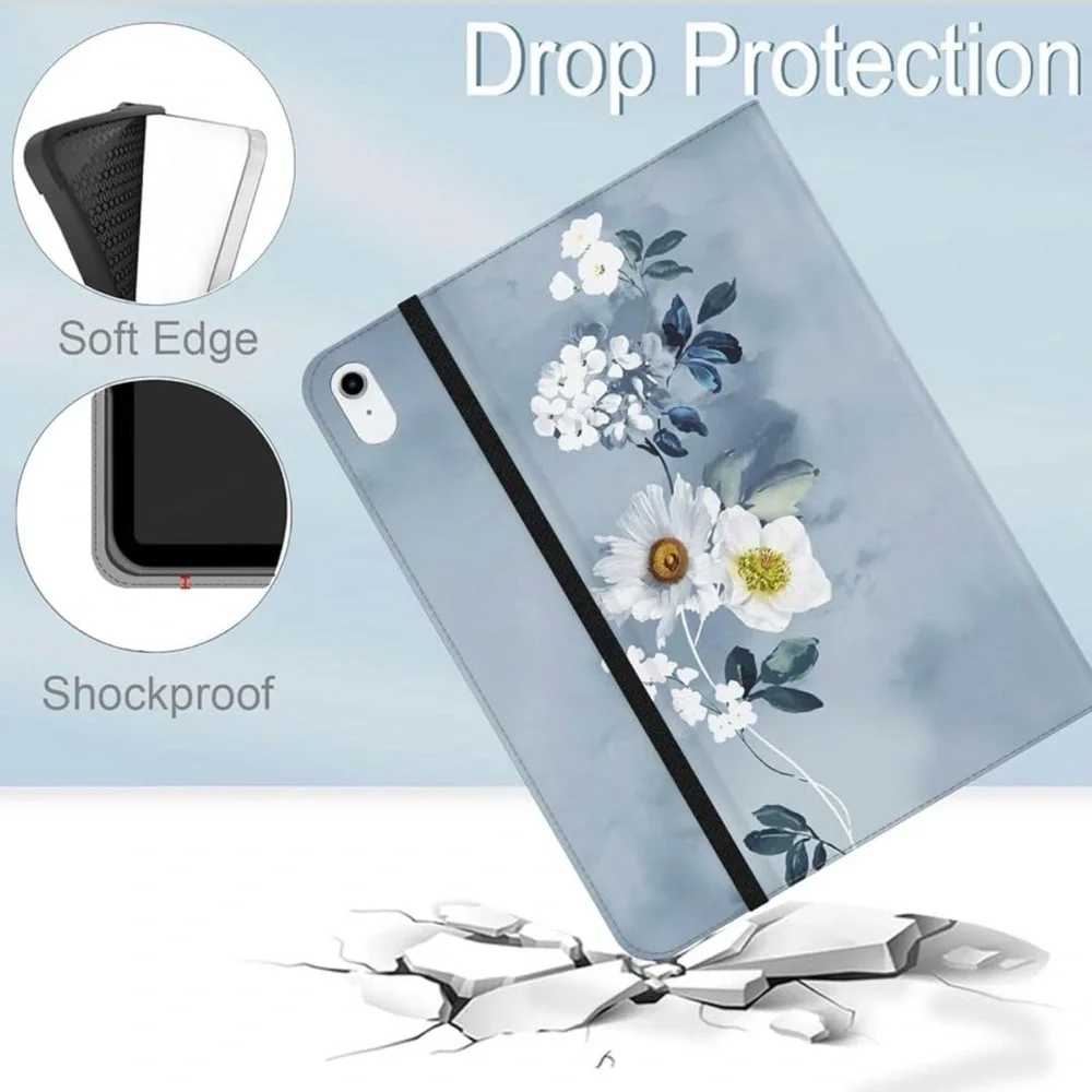 Floral Blue Tablet Case